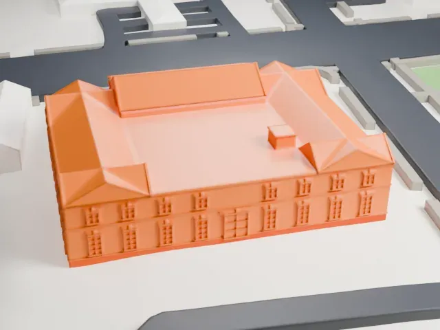 United States Post Office, Freeport model, North view