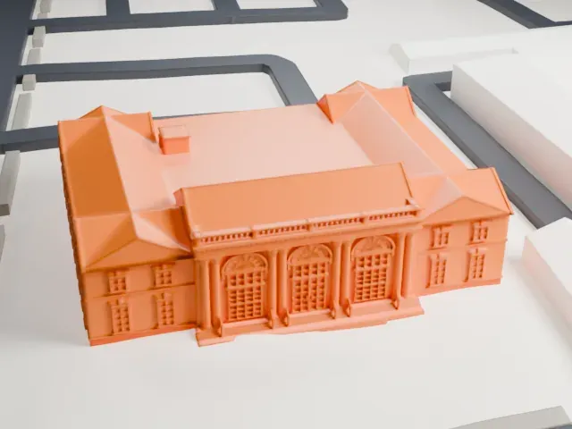 United States Post Office, Freeport model, South view