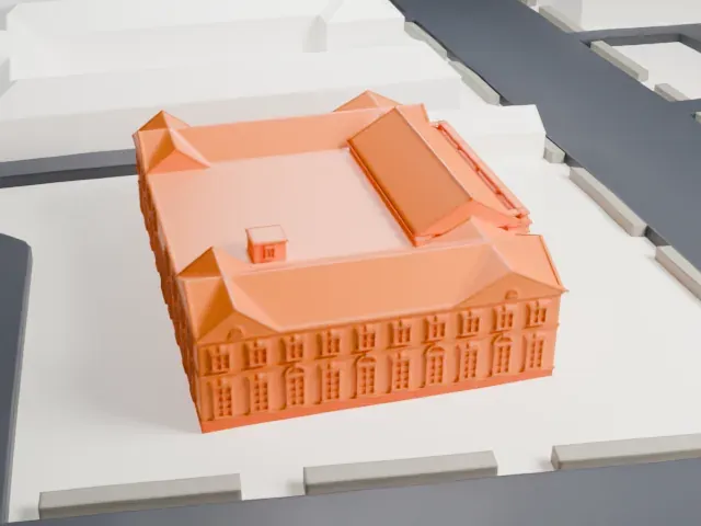 United States Post Office, Freeport model, West view