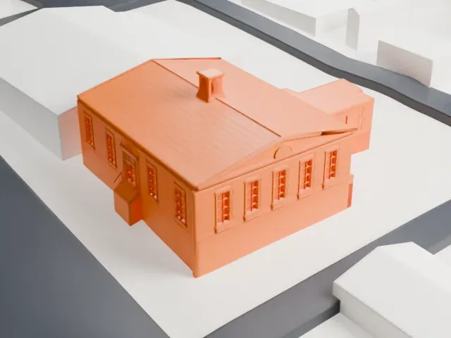 United States Post Office, Harrison model, East view
