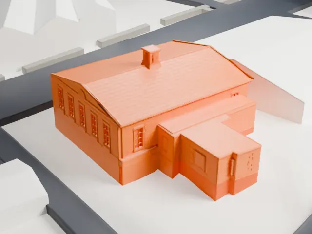 United States Post Office, Harrison model, North view