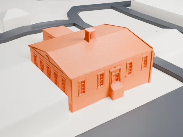 United States Post Office, Harrison model, South view