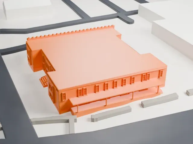 United States Post Office, Hempstead model, North view