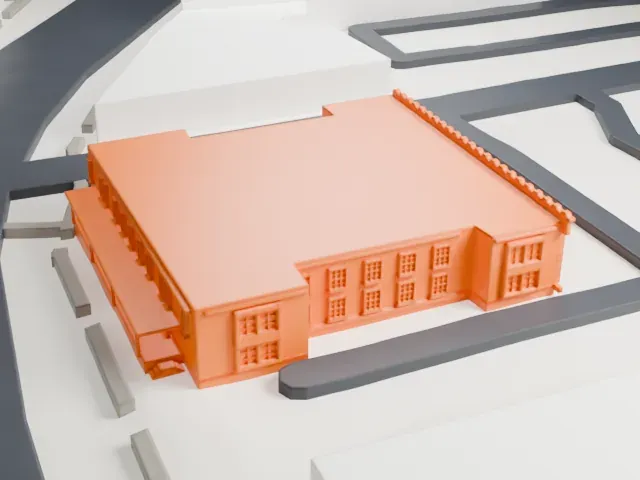 United States Post Office, Hempstead model, West view