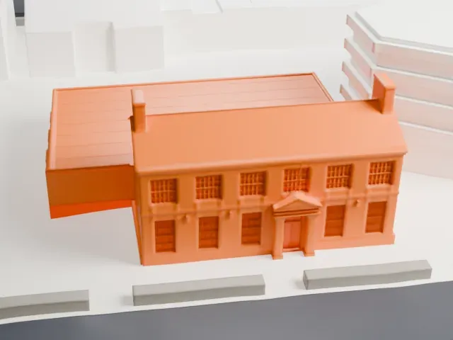 United States Post Office, Kensington model, West view