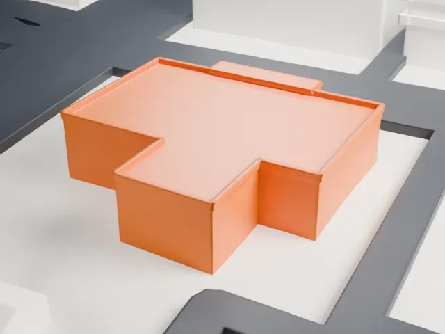 United States Post Office, Larchmont model, North view