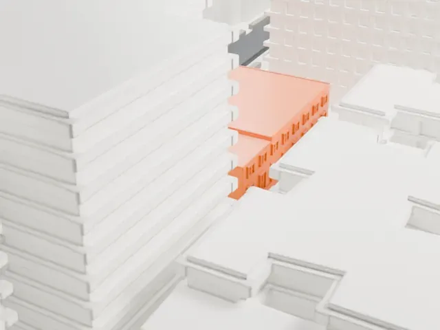 United States Post Office–Lenox Hill Station model, East view