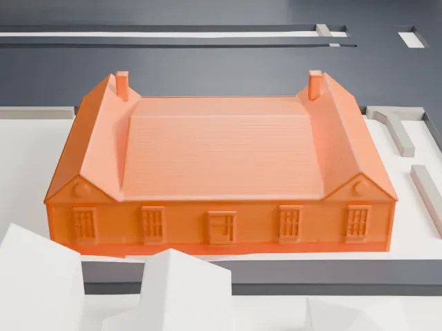 United States Post Office, Long Beach model, North view