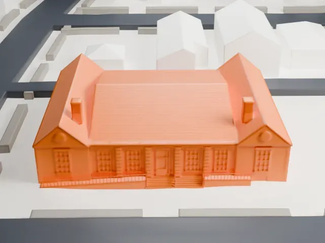 United States Post Office, Long Beach model, South view