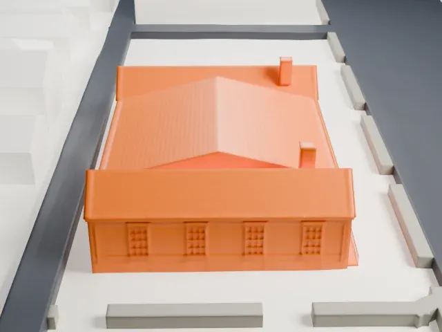 United States Post Office, Long Beach model, West view