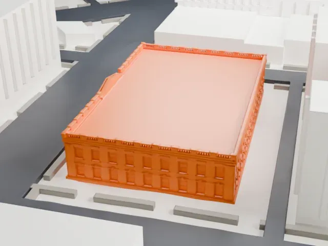 United States Post Office, Long Island City model, North view