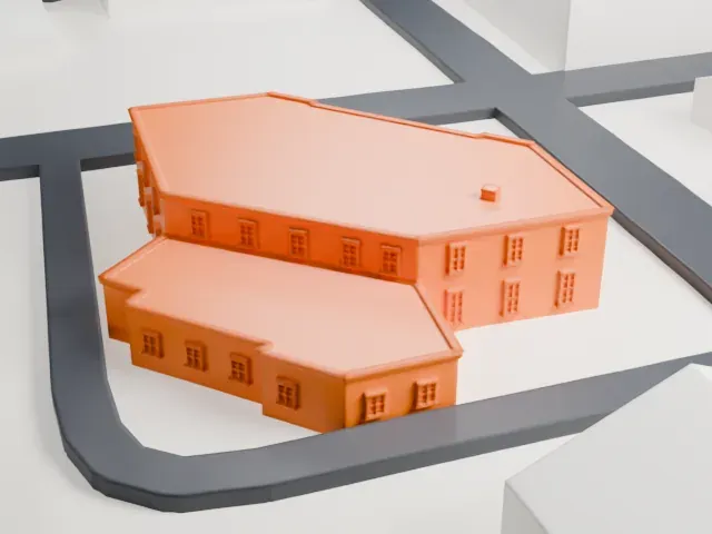 United States Post Office, Mineola model, North view
