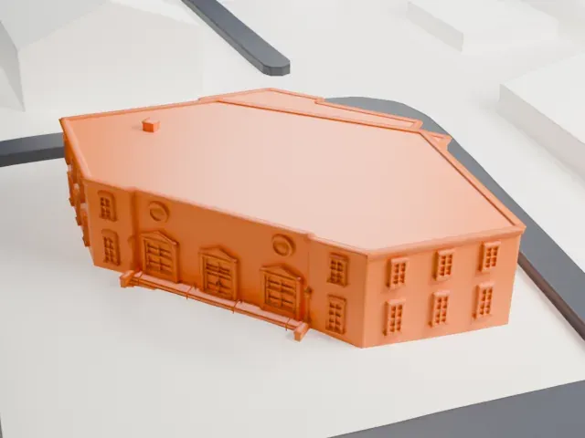 United States Post Office, Mineola model, South view