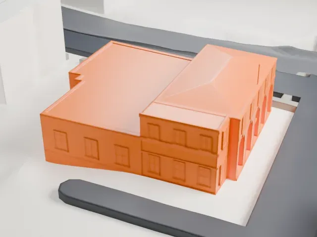 United States Post Office, Morrisania model, East view