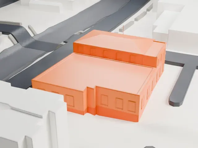 United States Post Office, Morrisania model, South view