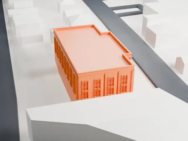 United States Post Office, Mount Vernon model, North view