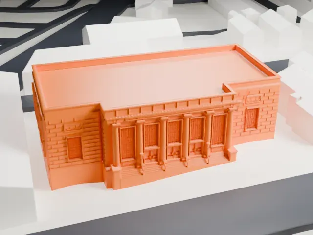 United States Post Office, Mount Vernon model, West view