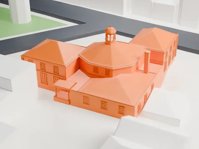 United States Post Office, Oyster Bay model, North view