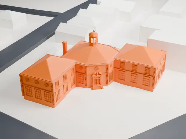United States Post Office, Oyster Bay model, South view
