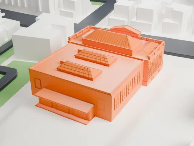 United States Post Office, Port Chester model, North view