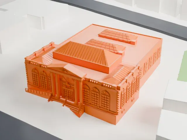 United States Post Office, Port Chester model, South view