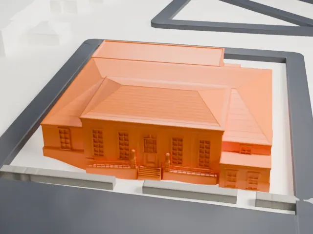 United States Post Office, Rockville Centre model, North view
