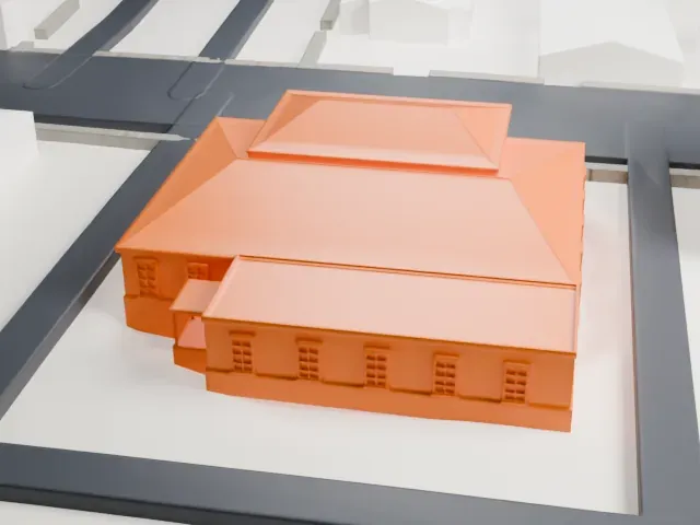 United States Post Office, Rockville Centre model, South view