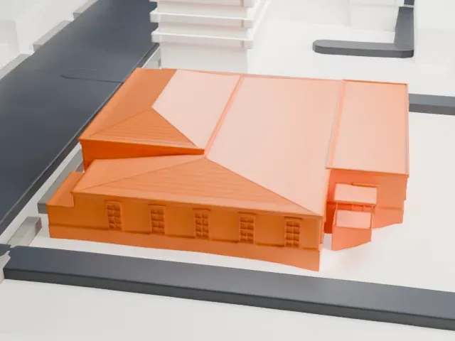 United States Post Office, Rockville Centre model, West view