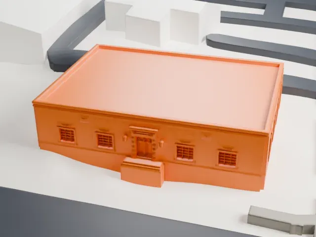 United States Post Office, Rye model, West view