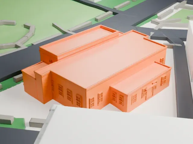 United States Post Office, Scarsdale model, North view