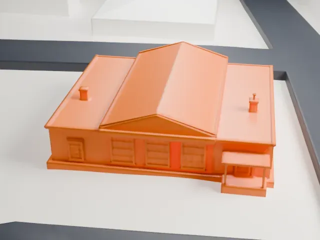 United States Post Office, Spring Valley model, West view