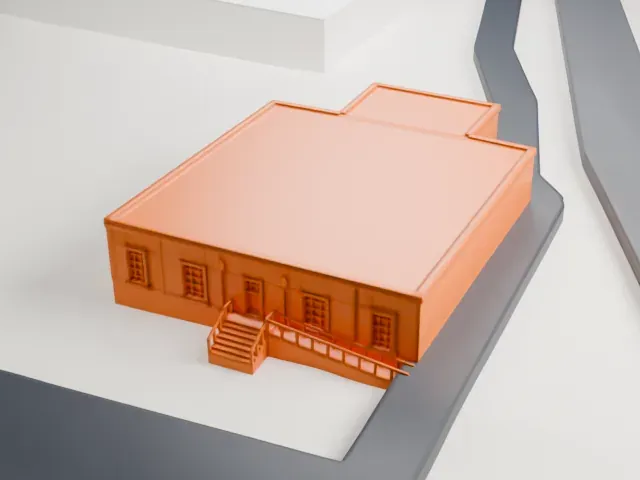 United States Post Office, Suffern model, East view