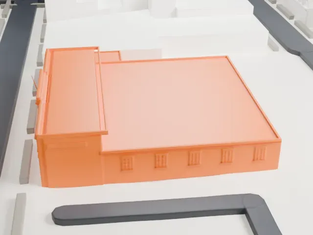 United States Post Office, Williamsburg model, East view