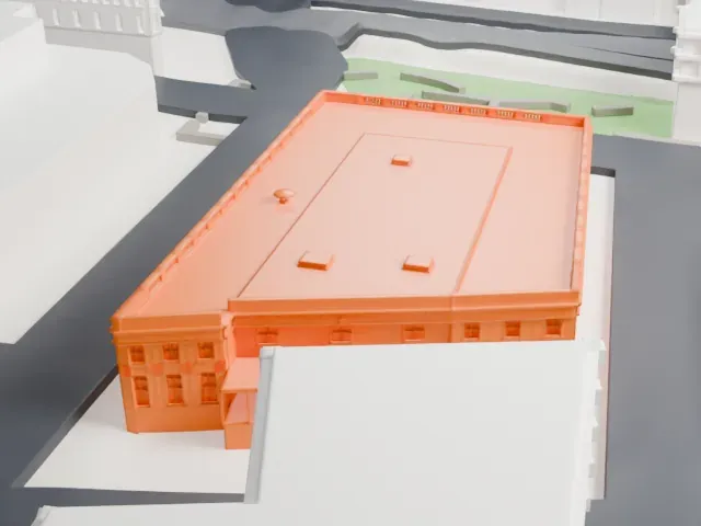 United States Post Office, Yonkers model, East view