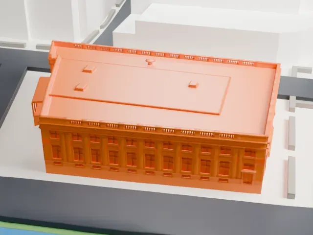 United States Post Office, Yonkers model, North view