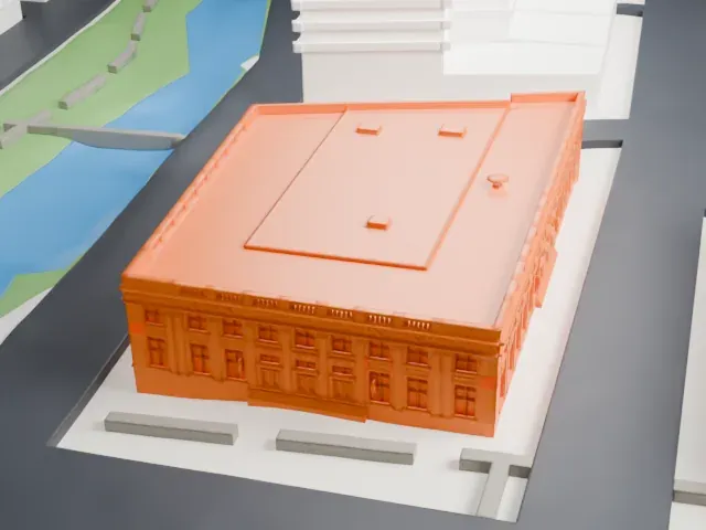 United States Post Office, Yonkers model, West view