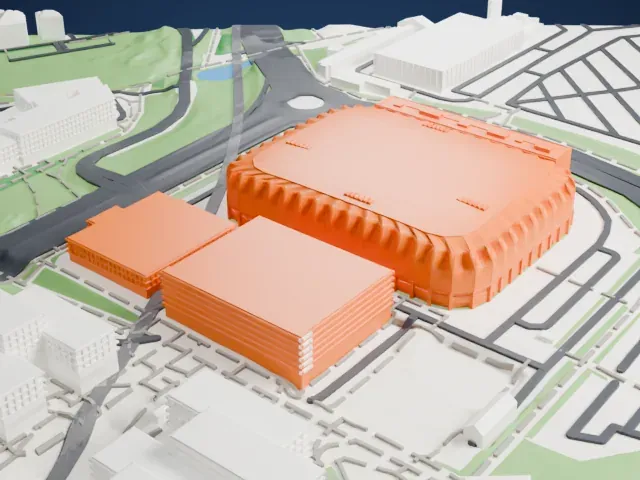 Unity Arena model, North view