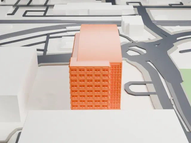 US Airways Building model, East view