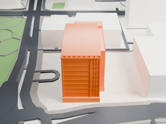 US Airways Building model, West view