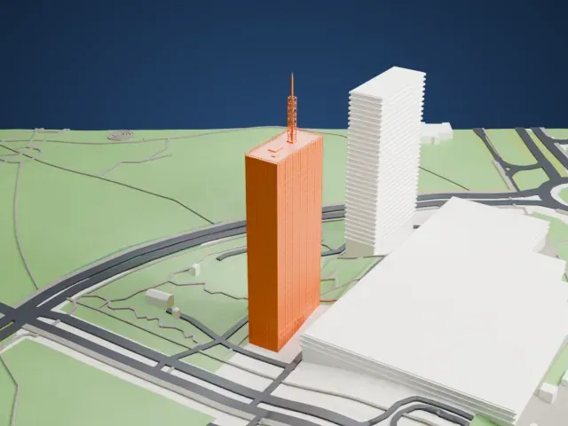 Ušće Towers model, West view