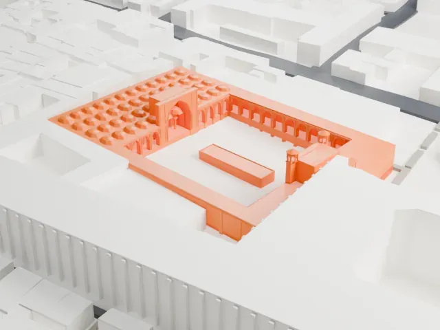 Vakil Mosque model, East view