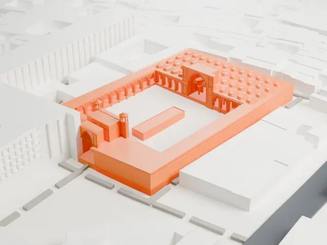 Vakil Mosque model, North view
