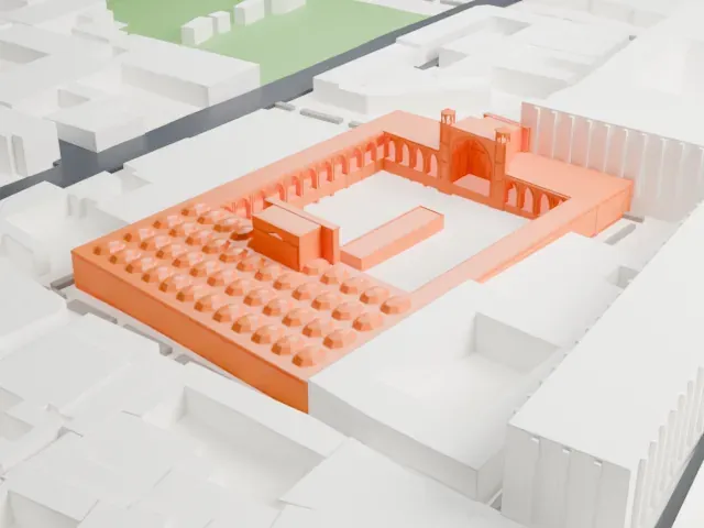 Vakil Mosque model, South view