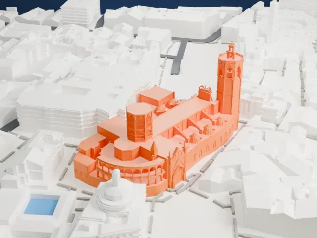 Valencia Cathedral model, North view