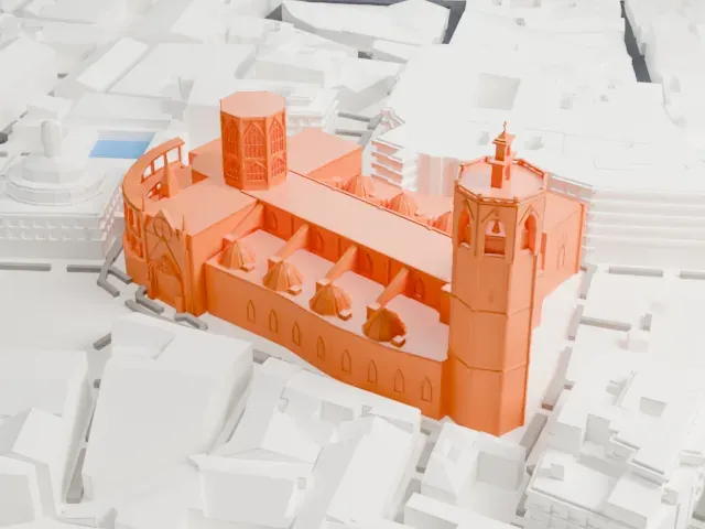 Valencia Cathedral model, West view