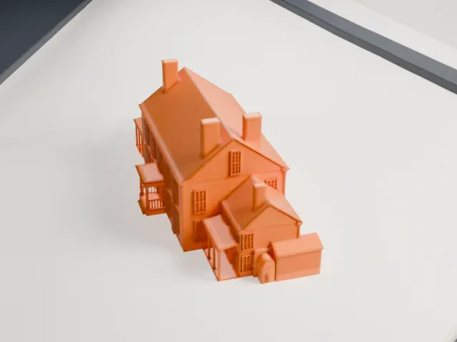 Van Horne House model, East view