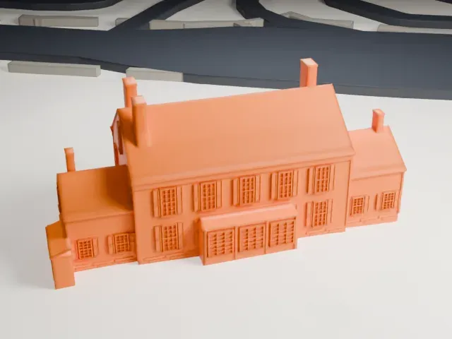 Van Horne House model, North view