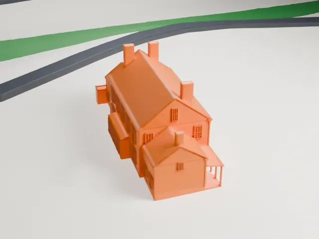 Van Horne House model, West view