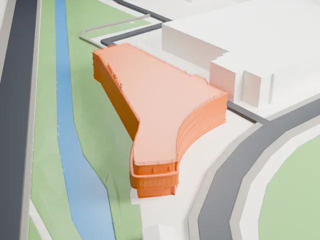 Van Nelle Factory model, East view