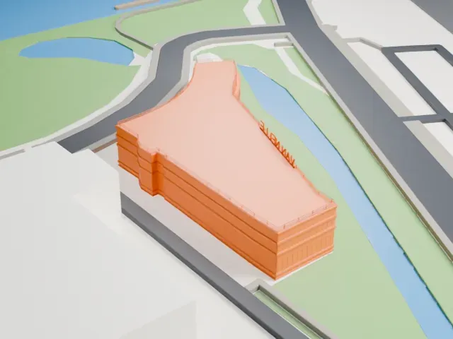 Van Nelle Factory model, West view